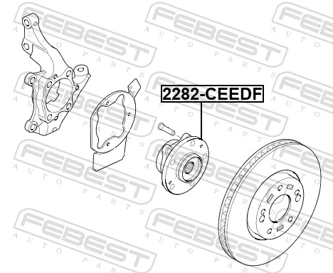 2282CEEDF Febest Ступица колеса передняя