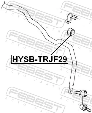 Втулка переднего стабилизатора Hyundai Grandeur седан (TG) (2005 - 2010) цена, от 4.01 USD