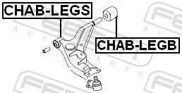 CHABLEGB Febest Сайлентблок нижнего переднего рычага