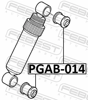 PGAB014 Febest втулка крепления заднего амортизатора