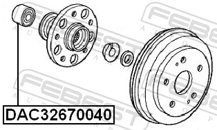 DAC32670040 Febest Подшипник ступицы задней