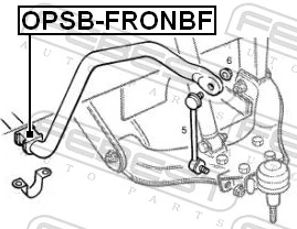 OPSBFRONBF Febest Разрезная втулка стабилизатора