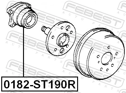0182ST190R Febest Ступица задняя