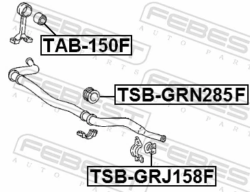 TSBGRN285F Febest Разрезная втулка стабилизатора