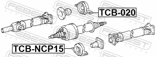 Подвесной подшипник кардана на Toyota Yaris  P10