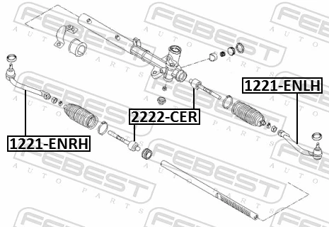 2222CER Febest Тяги рулевые