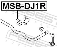 MSBDJ1R Febest Прокладка стабильзатора заднего