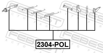 2304POL Febest Ремкомплект торм. колодок