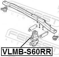 VLMBS60RR Febest Подушка (опора) двигателя, верхняя