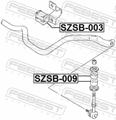 SZSB009 Febest Втулка переднего стабилизатора