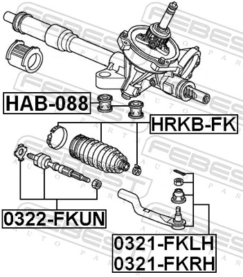 HRKBFK Febest Пыльник рулевой тяги
