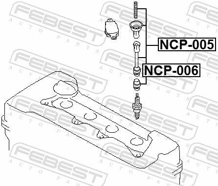 NCP006 Febest Наконечник свечи зажигания