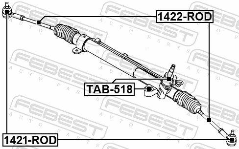 1422ROD Febest Тяги рулевые