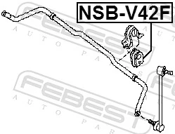 NSBV42F Febest Прокладка стабильзатора заднего
