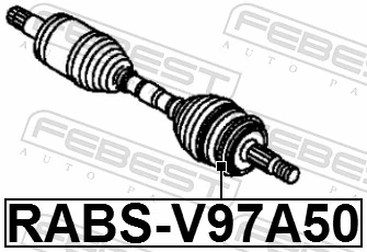 RABSV97A50 Febest Кольцо ABS