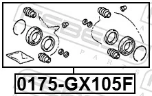 0175GX105F Febest Ремкомплект суппорта тормозного, переднего