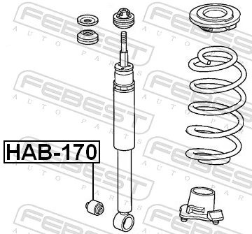 HAB170 Febest втулка крепления заднего амортизатора