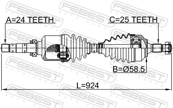 Привод правый BGA DS1421R