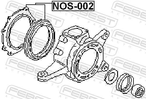 NOS002 Febest Сальник переднего поворотного кулака