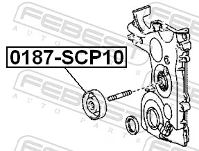 0187SCP10 Febest Ролик приводного ремня, паразитный