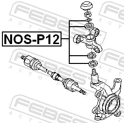 NOSP12 Febest Подшипник цапфы передней