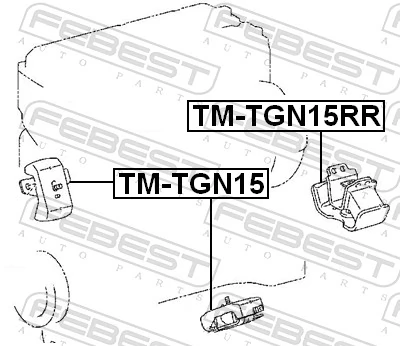 TMTGN15 Febest Подушка (опора) двигателя, левая