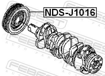 NDSJ1016 Febest Шкив коленчатого вала