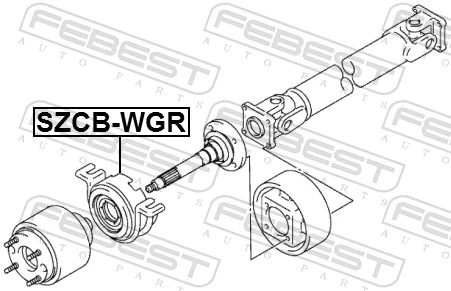 SZCBWGR Febest Подвесной подшипник кардана