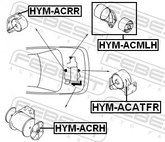 HYMACATFR Febest Подушка передней опоры двигателя