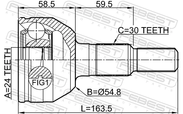 3210SRX Febest Наружная граната