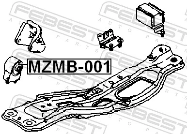  Coxim (suporte) dianteiro de motor Mazda 626 IV sedan (GE) (1992 - 1997) IV