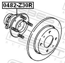 0482Z30R Febest Ступица задняя