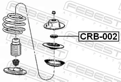 CRB002 Febest Подшипник верхней опоры