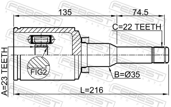 Шарнир угловых скоростей передний левый Opel 1603063 цена, от 47.14 USD