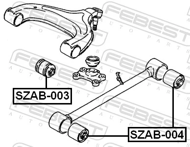 SZAB003 Febest Сайлентблок задней тяги