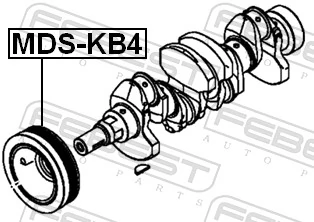MDSKB4 Febest Шкив коленчатого вала