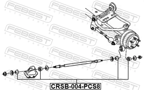 CRSB004PCS8 Febest Сайлентблок задней реактивной тяги