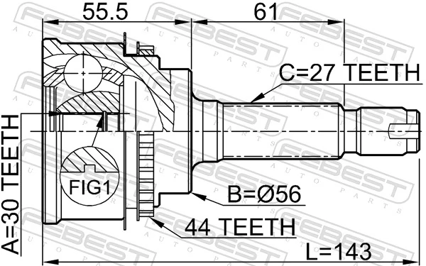 Граната колесная HDK FU28A44 цена, от 38.24 USD