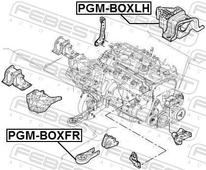PGMBOXLH Febest Правая подушка двигателя