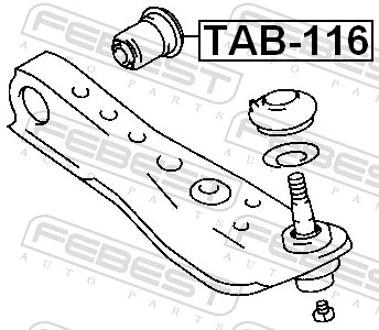 TAB116 Febest Сайлентблок нижнего переднего рычага