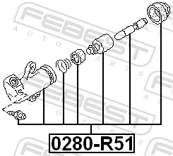 0280R51 Febest Рабочий цилиндр