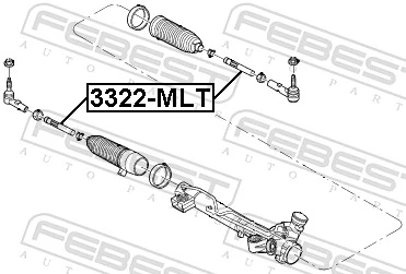 3322MLT Febest Тяги рулевые