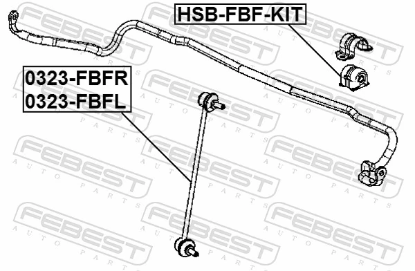 SLH570RM 555 Тяжка стабилизатора, переднего, правая