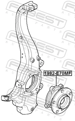 1982E70MF Febest Ступица колеса передняя