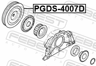 PGDS4007D Febest Шкив коленчатого вала