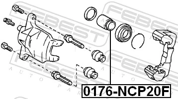 0176NCP20F Febest Поршень тормозного суппорта переднего