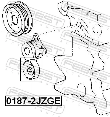 Reguladora de tensão da correia de transmissão Lexus IS E1