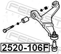 2520106F Febest Палец шаровой нижний