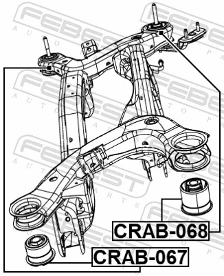 CRAB067 Febest Сайлентблок балки моста