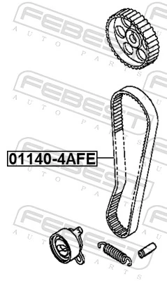 Correia do mecanismo de distribuição de gás Toyota Corolla